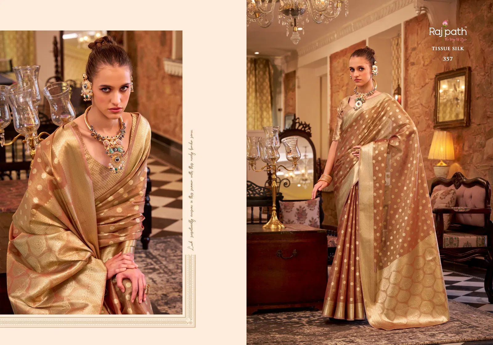 Pluto By Rajpath Tissue Silk Saree Wholesale Market Surat